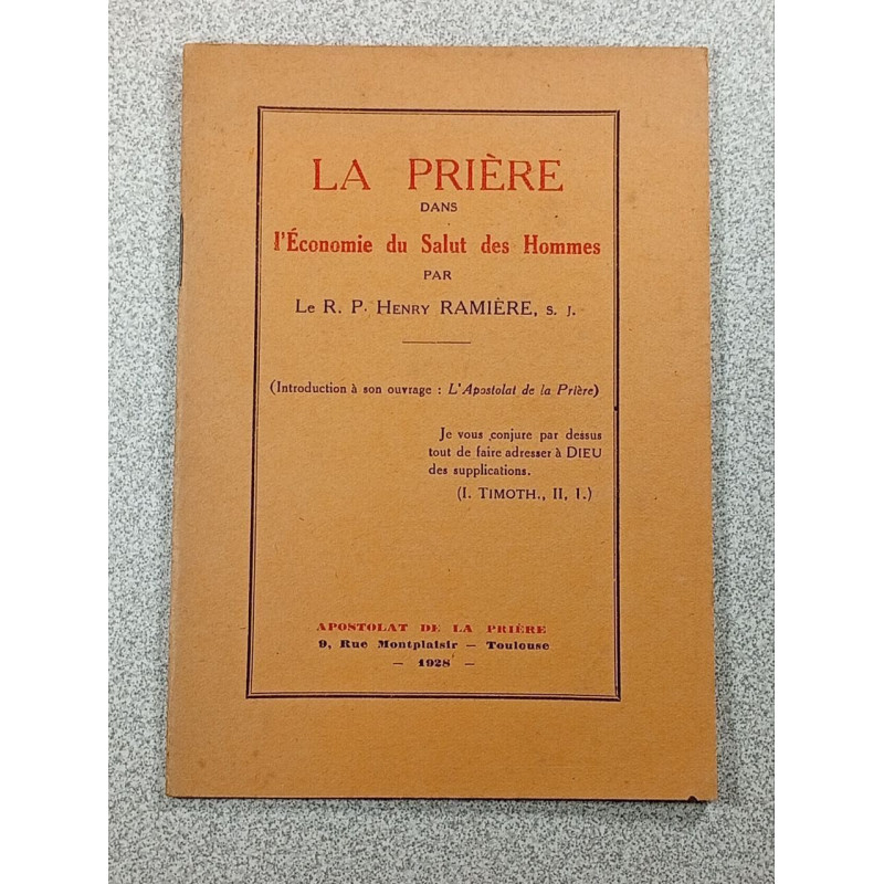 La Prière dans l'Économie du Salut des Hommes