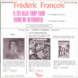Il Est Déjà Trop Tard / Viens Me Retrouver