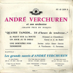 Avec Quatre Tangos Vous Offre... "Un Quart D'heure De Tendresse"