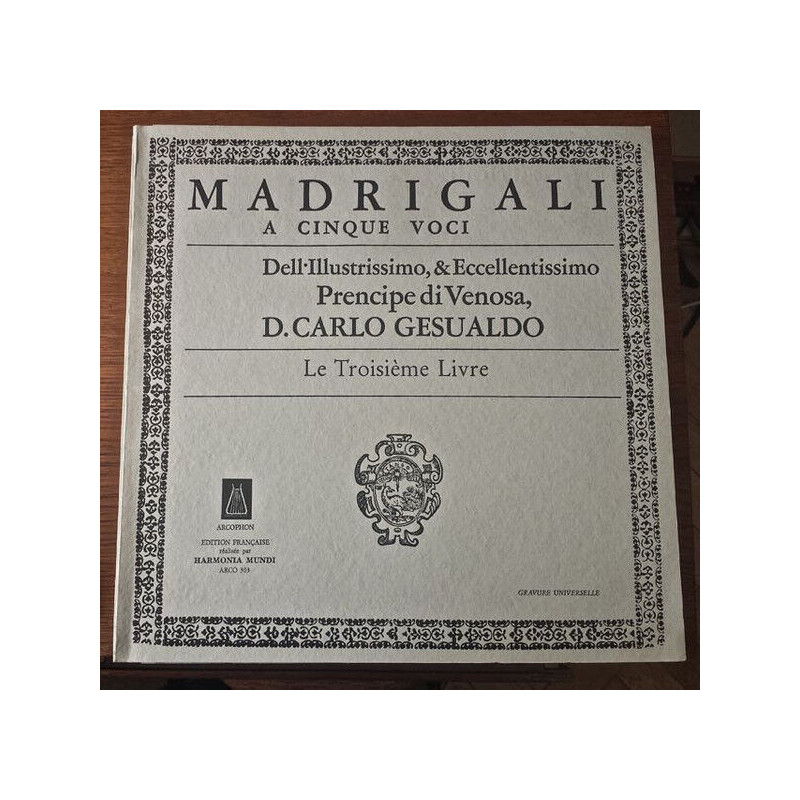 Madrigali A Cinque Voci Dell Illustrissimo et Excellentissimo...