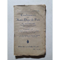Conférences de Notre-Dame de Paris nº 1 1928