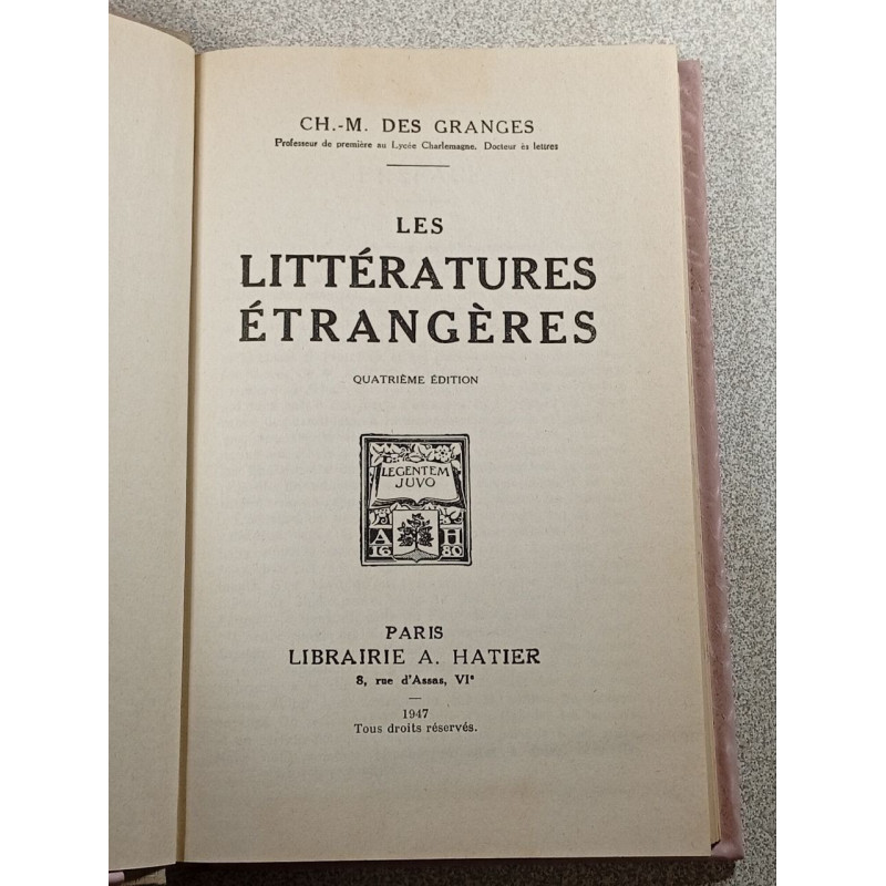 Les Littératures Étrangères