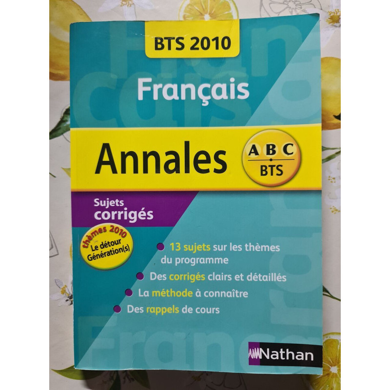 Annales Français BTS 2010