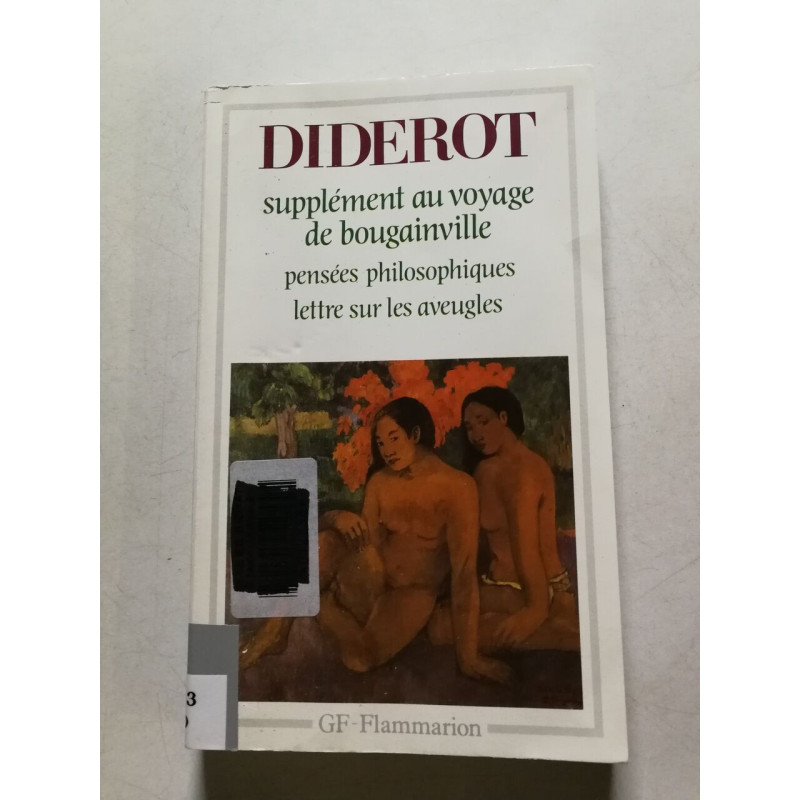 Supplément au voyage de Bougainville , Pensées philosophiques ,...