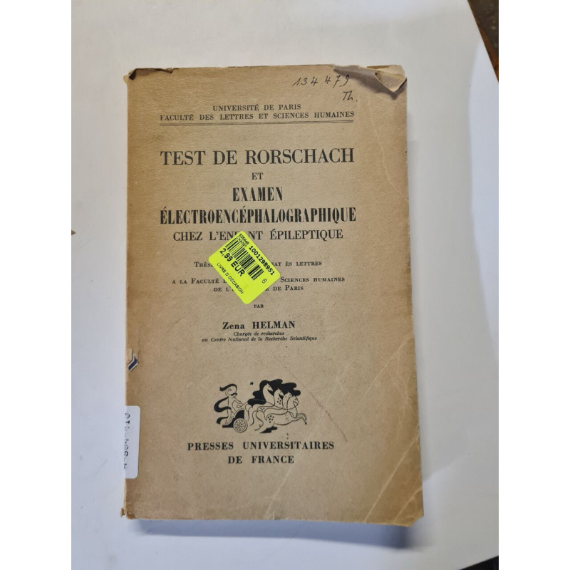 Test de Rorschach et examen électroencéphalographique chez...