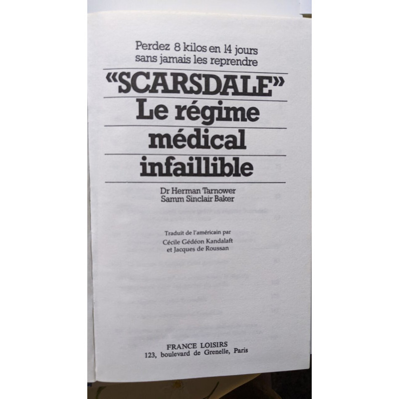 Scarsdale : Le régime médical infaillible
