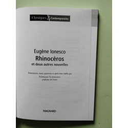 Rhinocéros et deux autres nouvelles - Classiques et Contemporains