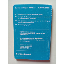 Guides pratiques Bordas-Dunod 01 Comment traiter un sujet de français