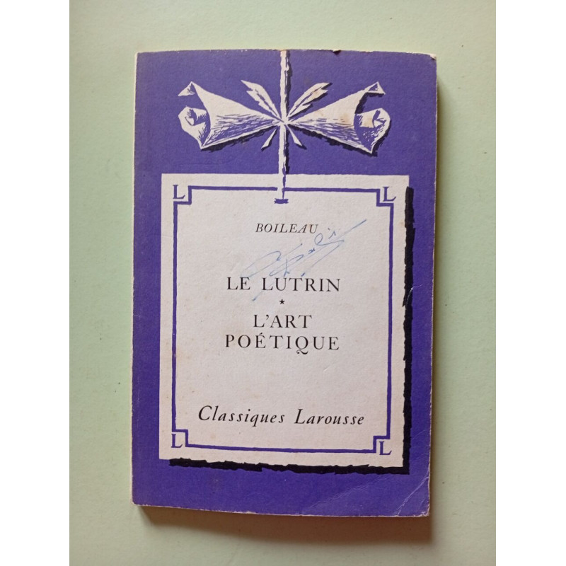 Le Lutrin L'Art Poétique
