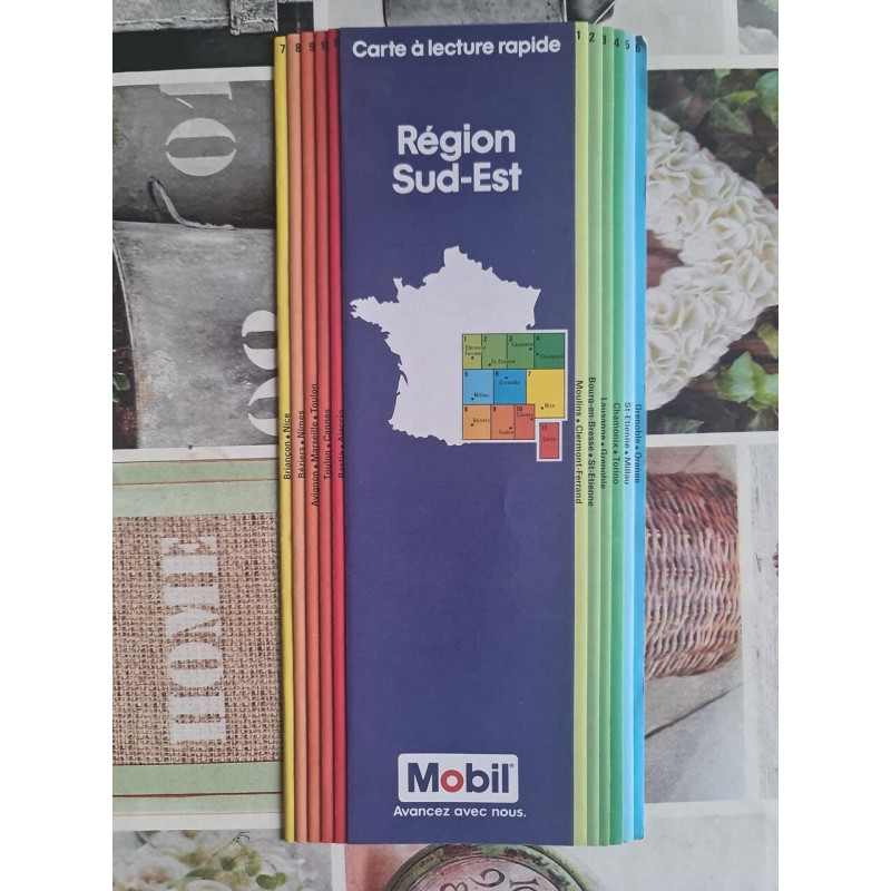 Carte à lecture rapide Région Sud-Est