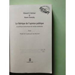 La fabrique de l'opinion publique. la politique économique des...