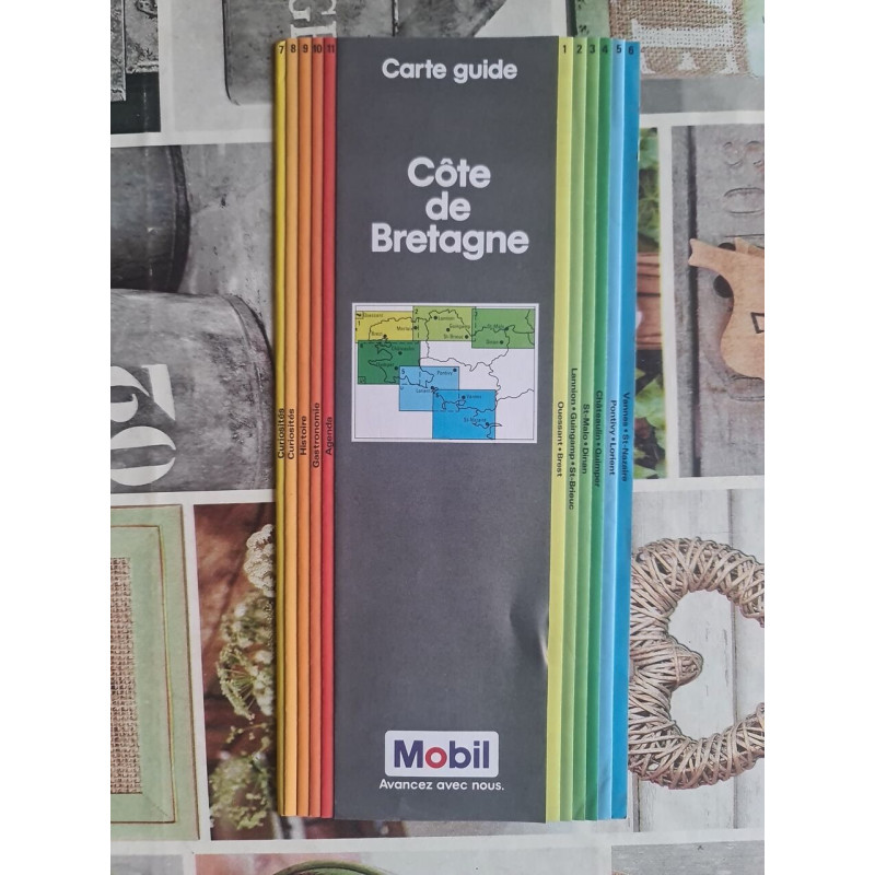Carte guide Côte de Bretagne