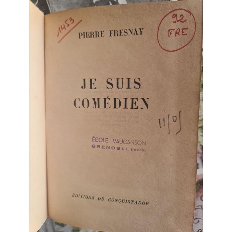 Je suis comédien