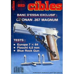 Cibles N° 223 : Coonan 357 Magnum - Europa 7x64 - Fiocchi 4 5mm -...