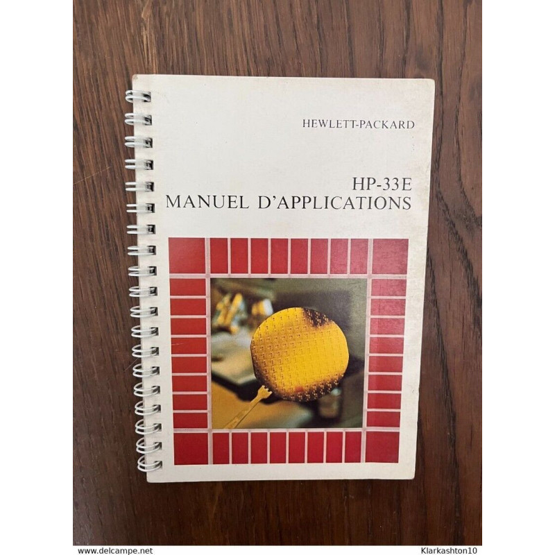 Hewlett-Packard HP-33E. Manuel d'Applications
