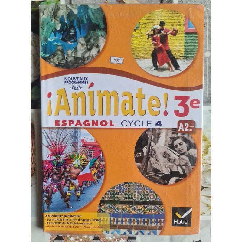 ¡Animate! 3e Espagnol Cycle 4
