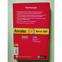 Mathématiques : Sujets non corrigés Brevet 2007