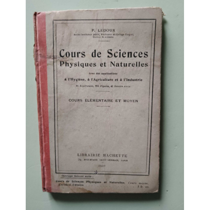 Cours de Sciences Physiques et Naturelles