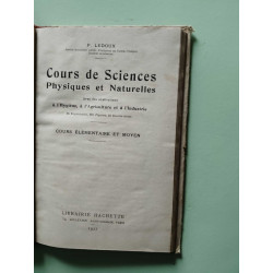 Cours de Sciences Physiques et Naturelles
