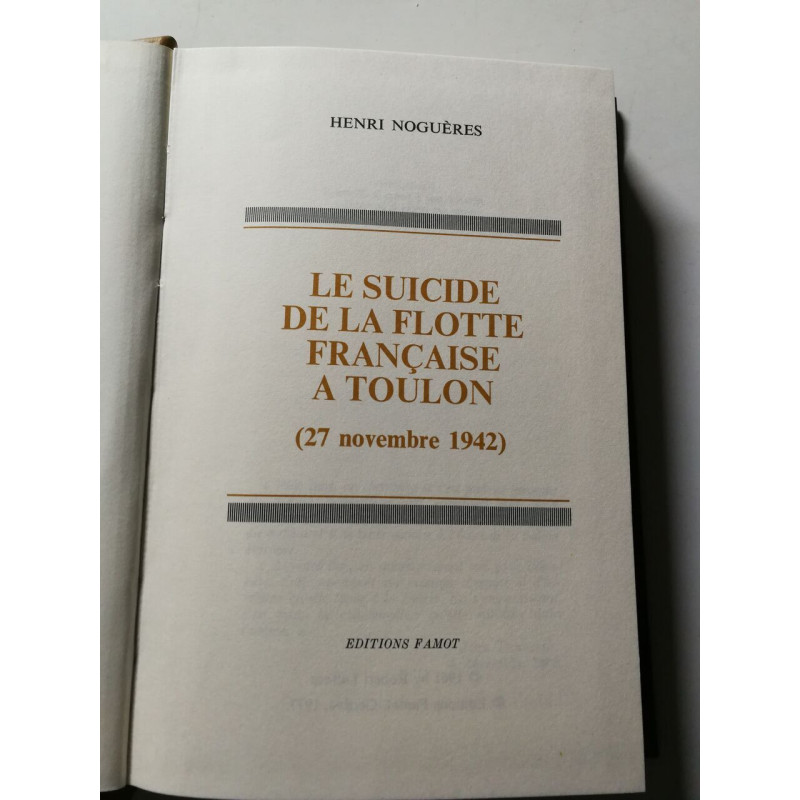 Le suicide de la flotte française à Toulon