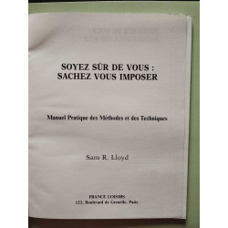 SOYEZ SÛR DE VOUS...Sachez vous IMPOSERManuel pratique des...