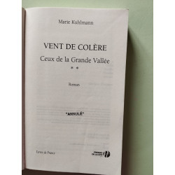 Ceux de la grande vallée - tome 2 Vent de colère