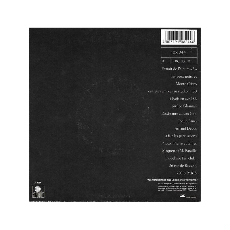 Tes Yeux Noirs / Monte-Cristo