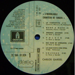 L'inoubliable Chanteur De Tangos