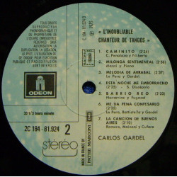 L'inoubliable Chanteur De Tangos