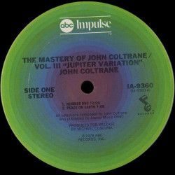 The Mastery Of John Coltrane / Vol. III "Jupiter Variation"