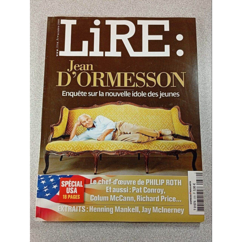Lire n°379 Jean d'Ormesson enquête sur la nouvelle idole des jeunes