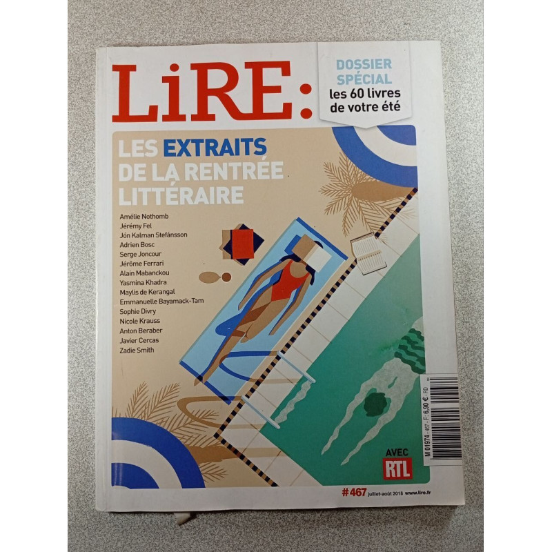 Lire n°467 Les extraits de la rentrée littéraire