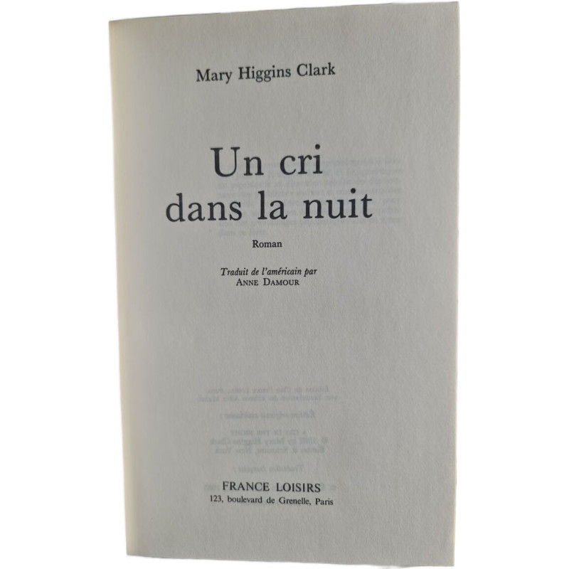 Un cri dans la nuit