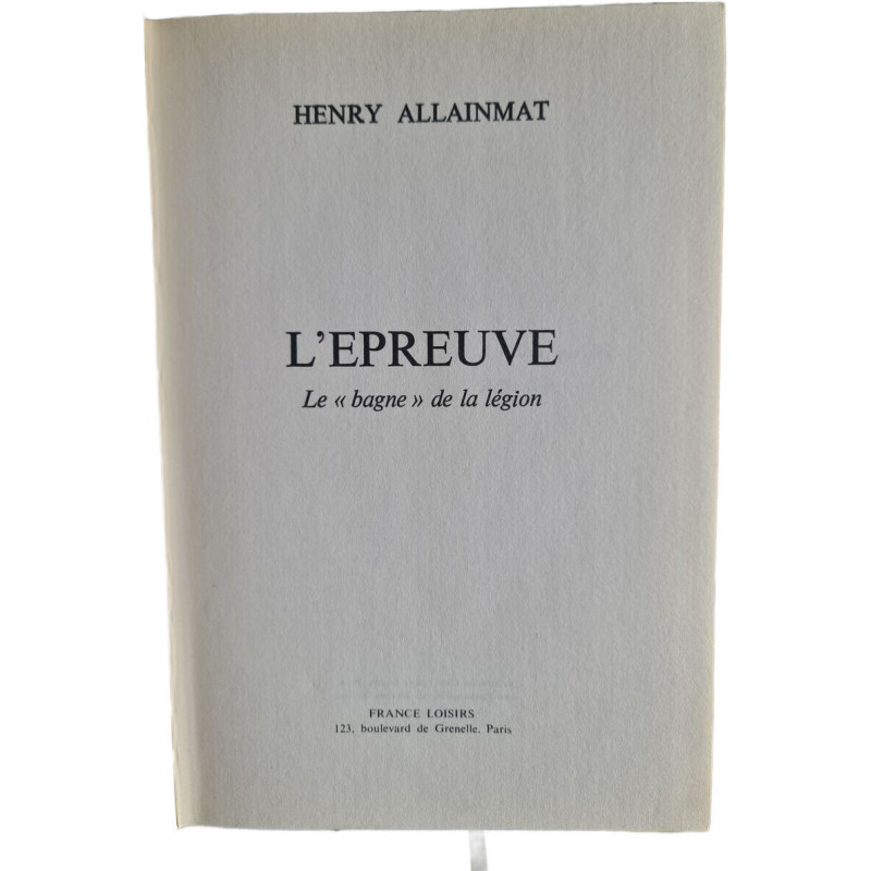 L'épreuve