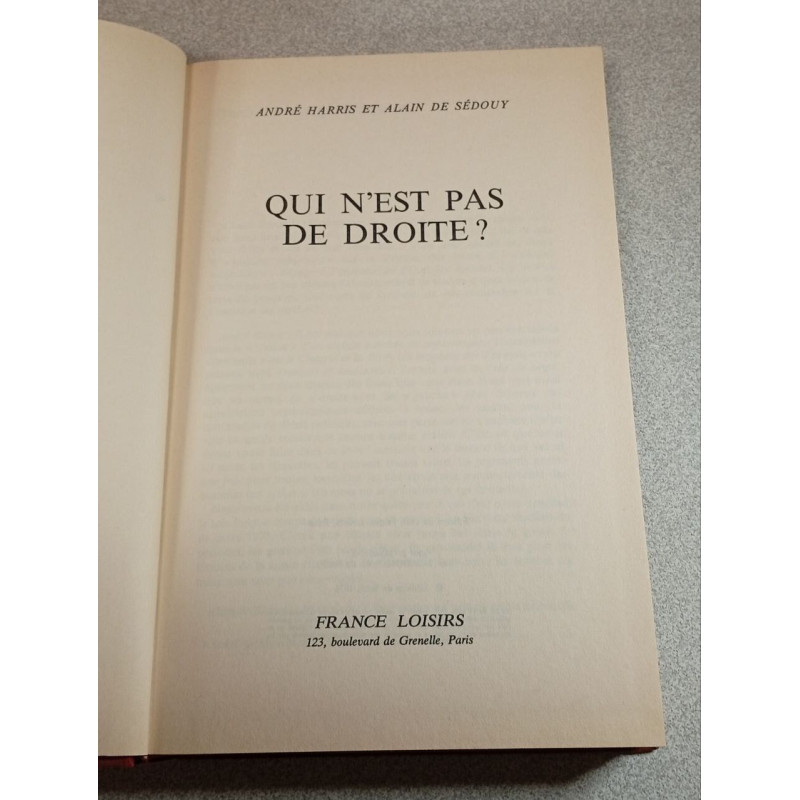 Qui n'est pas de droite