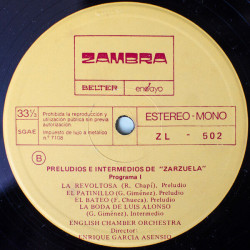 Preludios E Intermedios De Zarzuela Programa I