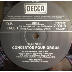 Haendel / Concerti Pour Orgue Nos. 5 6 7 8