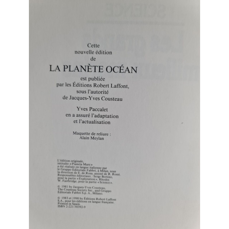 La Planète Océan les grands milieux marins