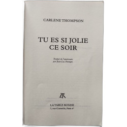 Tu es si jolie ce soir