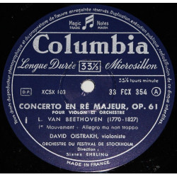Concerto En Ré Majeur Op.61 Pour Violon Et Orchestre