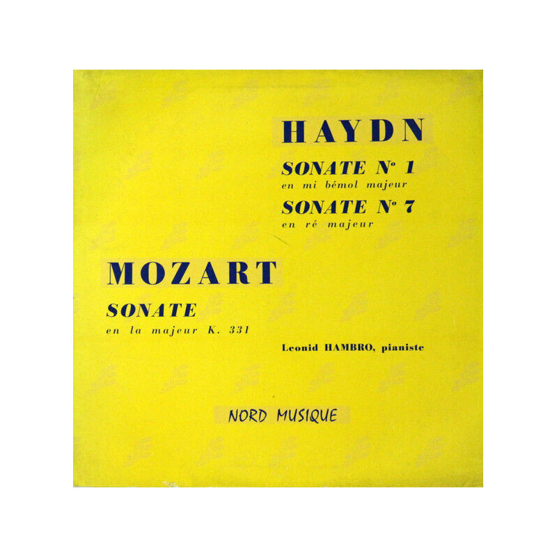 Sonate N°1 En Mi Bémolt Majeur / Sonate N° 7 En Ré Majeur - Sonate...