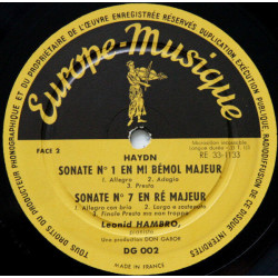 Sonate N°1 En Mi Bémolt Majeur / Sonate N° 7 En Ré Majeur - Sonate...