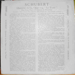 Quintette En La Opus 114 "La Truite"