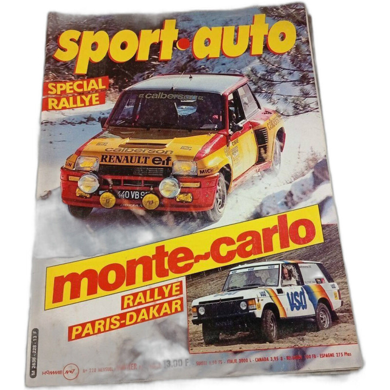 Sport Auto n°228 - Spécial Rallye Monte-Carlo Paris-Dakar