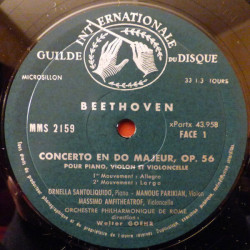 Triple Concerto En Do Majeur Op. 56 / 12 Danses Allemandes