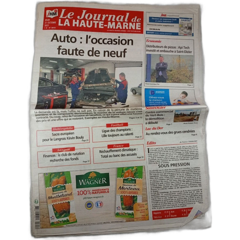 Le Journal de la Haute-Marne n°9918