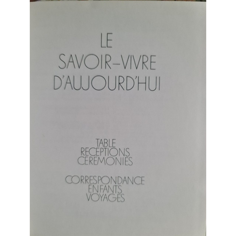 Le savoir-vivre d'aujourd'hui