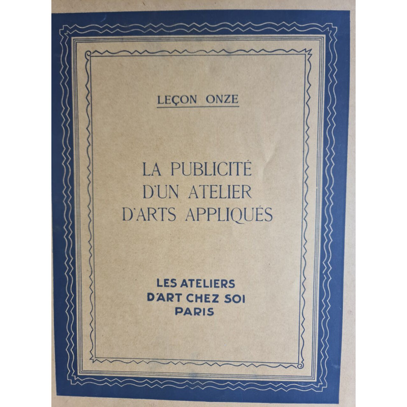 La publicité d'un atelier d'arts appliqués