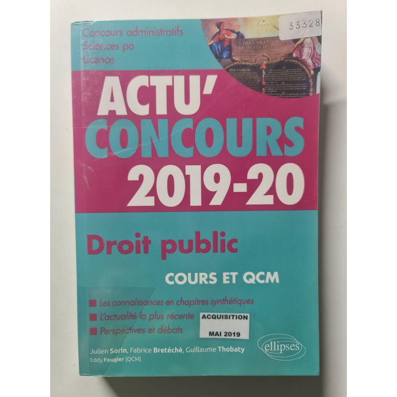Actu' concours 2019-20 Droit public