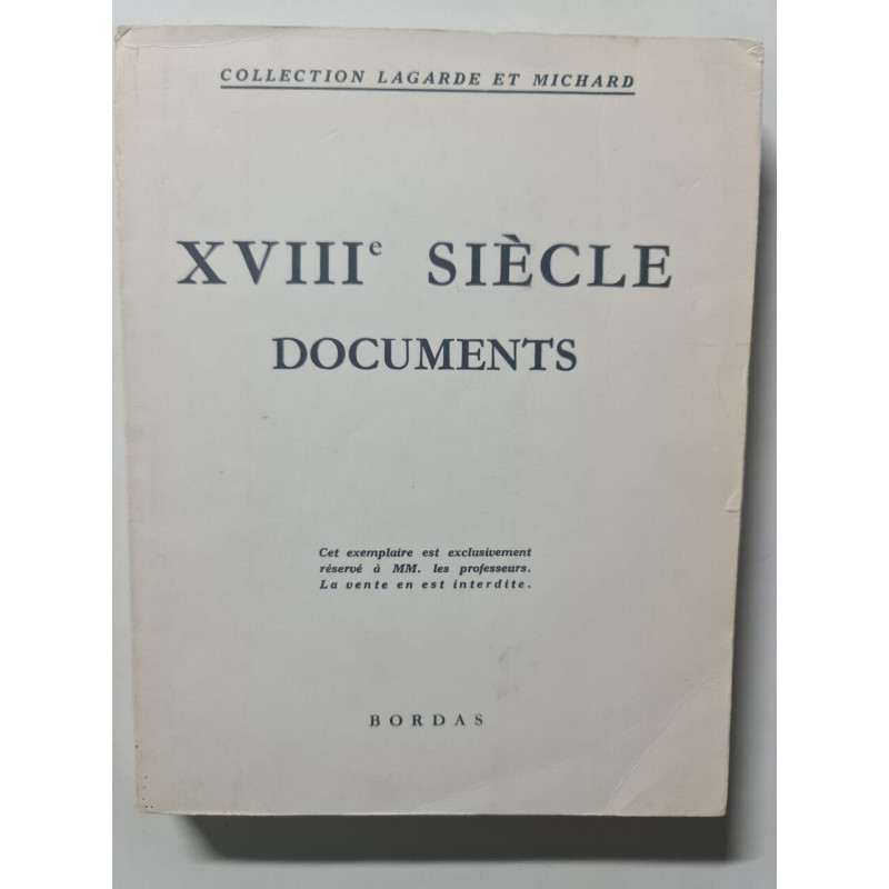 XVIIIe siècle documents